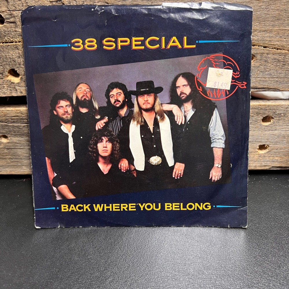 38 Special Back Where You Belong 7" Vinyl 45 RPM Picture Sleeve A&M AM-2615 1983